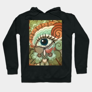 Eye Spy Orange Green Hoodie